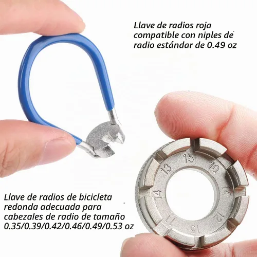 Vista 7 de Herramienta de llave de radios de bicicleta 4 unids Herramienta