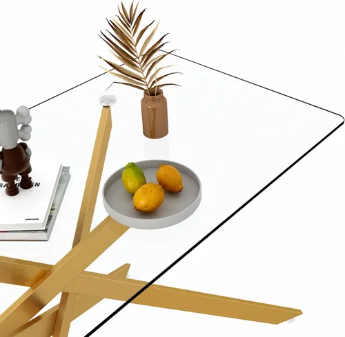 Vista 30 de Mesa de comedor redonda de 36 pulgadas para 4, mesas de cocina y comedor de cristal, moderna mesa de comedor circular con mesa de vidrio templado