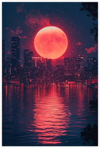 XAHOR Synthwave Neon Poster – 80s Retro Futurism Vaporwave Aesthetic Wall Decor Vintage Wall Decoration Famous Oil Paintings for Living Room Classic