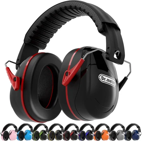 Vista 15 de Dr.meter Orejeras de protección auditiva, orejeras de seguridad con reducción de ruido de 31 dB con diadema ajustable para adultos y niños