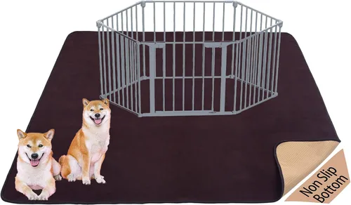 Almohadillas lavables extra grandes para orina para perros, alfombrillas reutilizables de 60 x 60 pulgadas, almohadilla antideslizante de