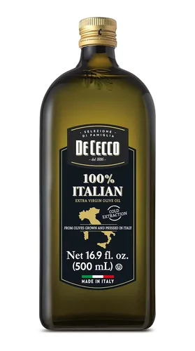 De Cecco Aceite de oliva virgen extra de 16.9 onzas, 100% aceitunas (paquete de 6), ideal para ensaladas, sopas, verduras al vapor, carne asada y a