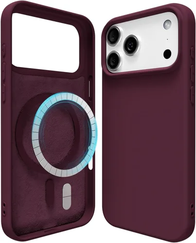 Vista 94 de oakxco Funda de silicona para iPhone 12 Pro Max, magnética, compatible con carga inalámbrica Magsafe, cubierta protectora de goma suave y delgada
