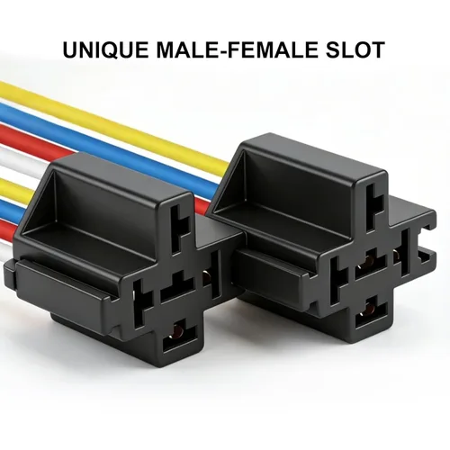 Vista 7 de Paquete de 2 arneses de relé para automóvil JD1912, 12V 40A, SPST de 4 pines, enchufes de arnés de 12 AWG, interruptores y arrancadores