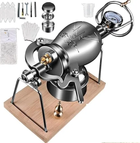 Vintage Chinese Popcorn Machine - Manual Popcorn Maker, 520ML Stainless Steel Popper for Perfect Snacks, Ideal Gift for Christmas and Friends