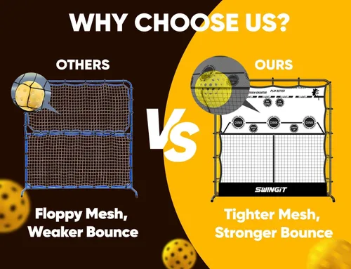 Vista 4 de Portable Pickleball Rebounder Net with Kitchen Lines System, Solo Training Net System for Dinks, Volleys & Drives, Accuracy Trainer with Carry Bag