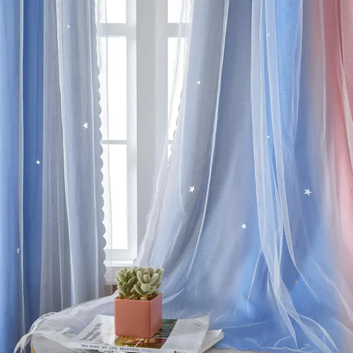 Vista 49 de XiDi Cortinas rosas y grises para dormitorio de niñas, calcomanías de pared de unicornio, cortina verde, cortinas de oscurecimiento de habitación