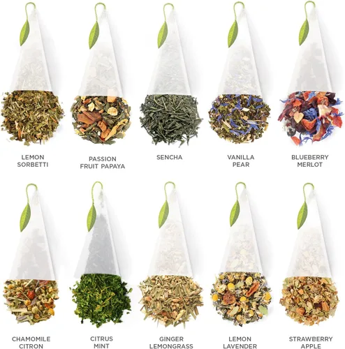 Vista 5 de Tea Forte Caja de regalo de muestra de surtido de degustación de té premium, 40 unidades, 2 de cada variedad de mezcla envuelta individualmente