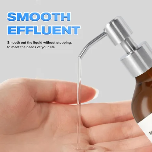 Vista 5 de Bomba dispensadora de jabón de acero inoxidable, diseño moderno, paquete de 2 (cepillo de acero)