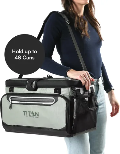 Vista 9 de Titan by Arctic Zone Enfriador Suave Sin Cremallera para 48 Latas con Forro HardBody, Seagrass