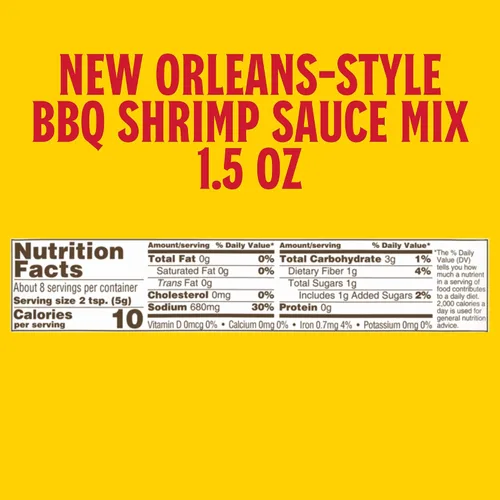 Vista 2 de Louisiana Fish Fry Products Mezcla de salsa de camarones BBQ, 1.5 onzas, paquete de 12