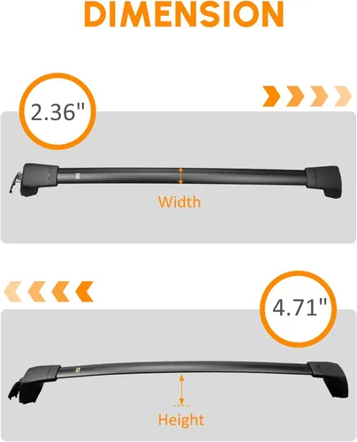 Vista 7 de Snailfly - Barras transversales mejoradas para Volvo XC60 2018-2026, baca de techo con cerradura, barras portaequipaje para equipaje, accesorios