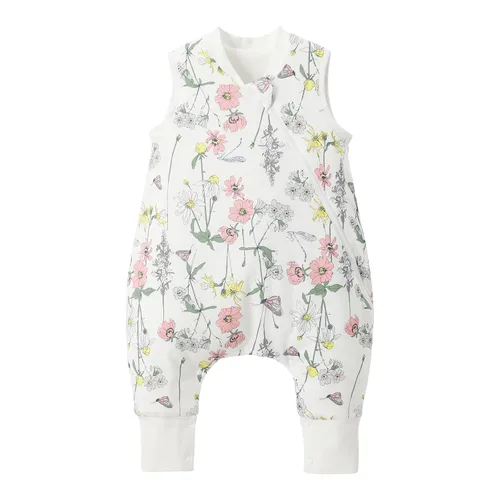 Vista 12 de Duomiaomiao Paquete de 2 bolsas de dormir TOG para niños de 24 a 36 meses, 100% algodón, ligero, saco de dormir con pies, transpirable y cómoda