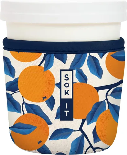 Vista 148 de Sok It IceCreamSok Cubierta de Neopreno Aislante (Floral Abstracto, Pintas de Helado Rectas)