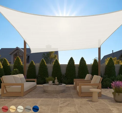 Vista 10 de GORILLA GRIP - Toldo parasol resistente, protección UV, resistente a la decoloración, desgarros y óxido, rectangular, con bordes curvos que bloquean