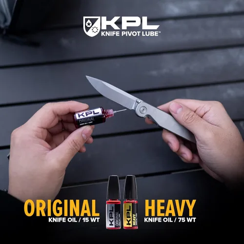 Vista 5 de Knife Pivot Lube Paquete combinado de aceite de cuchillo pesado + original - Botellas de engrasador de precisión - Limpieza y lubricación