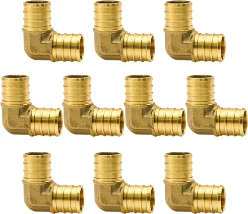 Vista 8 de Paquete de 10 accesorios de codo PEX de 1/2 pulgada, accesorios de latón para tubería PEX