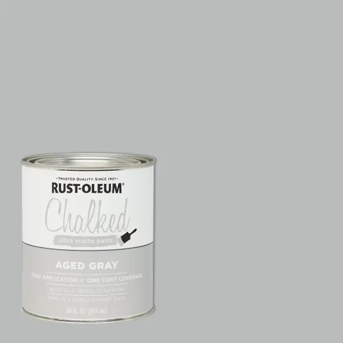 Vista 2 de Rust-Oleum, 285143 - Pintura a la tiza ultramate para interiores, 30 onzas, paquete de 1, color gris envejecido