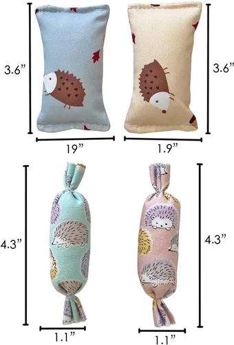 Vista 2 de 4 mini almohadas de erizo para animales pequeños, decoración de hábitat, accesorios de jaula, suministros de erizo, accesorios para fotos, juguete