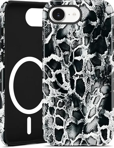 Vista 46 de Jusy Funda magnética Zebra para iPhone XR, color negro