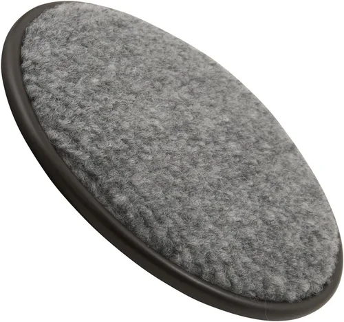Vista 3 de softtouch Copas cuadradas para ruedas de muebles de 1 3/4 pulgadas con fondo alfombrado, protegen pisos de madera dura, marrón/gris (paquete de 12)