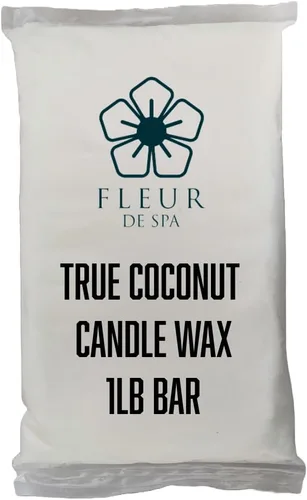 Vista 3 de FLEUR DE SPA - Cera de vela de coco de 1 libra – Mezcla de cera de coco totalmente natural de primera calidad – fabricada en Estados Unidos