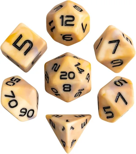 Vista 13 de Juego de 11 dados poliédricos de resina DND, dados de jade D&D para juegos de rol, juego de mesa RPG (verde)