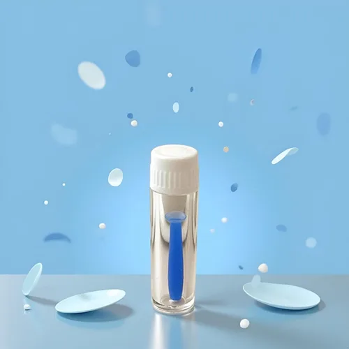 Herramienta de inserción de lentes de contacto de silicona suave azul, removedor de émbolo fácil, lentes suaves y duras, suministros de herramientas