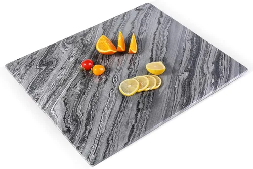 Vista 29 de Koville Tabla de cortar de mármol para cocina, tabla grande de quesos de losa de mármol de 16 x 12 pulgadas, tabla de servir rectangular