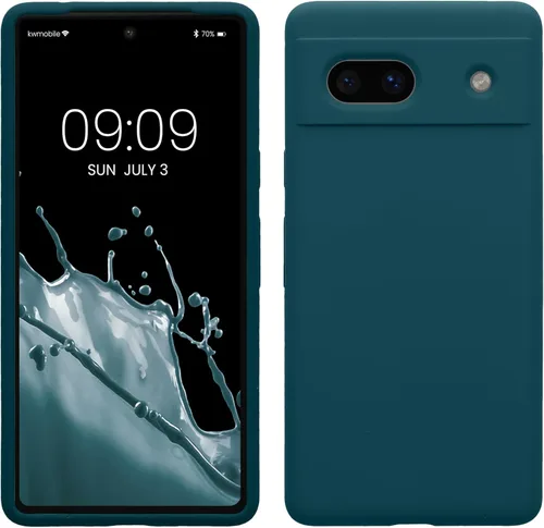 Vista 252 de kwmobile Funda Compatible con Google Pixel 6 Pro - Funda de Teléfono de Silicona TPU con Acabado Suave - Azul Caribe
