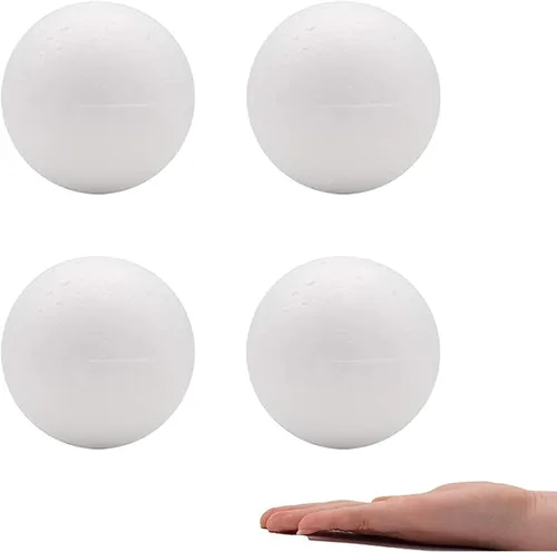 Vista 5 de Crafare Paquete de 2 bolas de espuma de 4.7 pulgadas para manualidades, bolas de espuma de poliestireno blanco para arte, hogar, proyectos