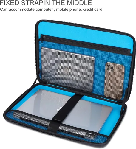 Vista 5 de DOMISO Funda para portátil de 17 pulgadas con bolsa a prueba de golpes, impermeable, funda protectora de EVA para MSI GS73VR Stealth Pro/Lenovo