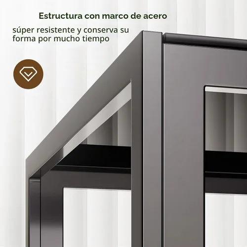 Vista 7 de Bealife - Juego de mesa de comedor de cocina para 6, vidrio templado Blanco