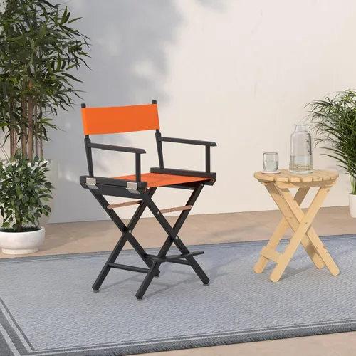 Vista 391 de Casual Home - Silla de director de 24.0 in, marco negro, con lona azul marino, altura de mostrador