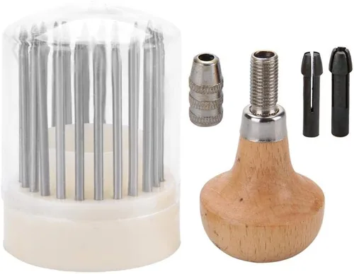 Salmue Juego de herramientas de cuentas, 23 piezas de herramientas de abalorios de ajuste de diamante, kit de herramientas para hacer joyas, cuentas