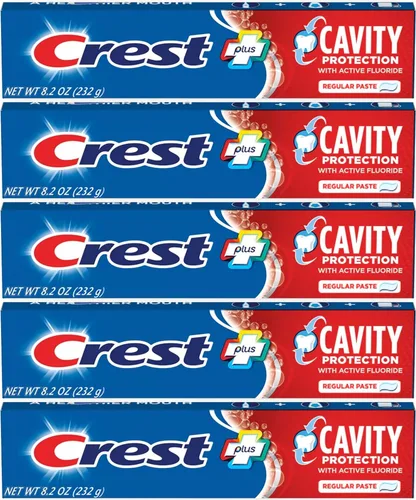 Crest Cavity Protection Toothpaste Regular - 8.2 oz, Pack of 5