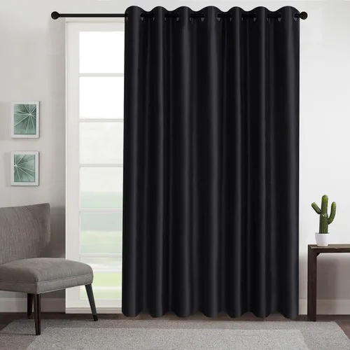 Vista 30 de GYROHOME Cortinas opacas de seda sintética con forro negro, cortinas sólidas para tratamiento de ventanas para dormitorio, sala de estar