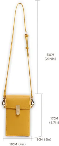 Vista 7 de POPSEWING Leather Phone Bag DIY Kit, Small Crossbody Cell Phone Purse for Women, Cellphone Wallet Bag with Sewing Kit for Girlfriend Personalized