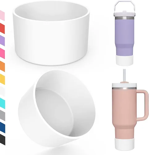 Vista 40 de Airboat Actualización 2 Piezas Protector de Silicona Boot Bumper para Stanley Quencher Adventure 40oz 30oz 20oz Vaso Térmico, Funda Protectora