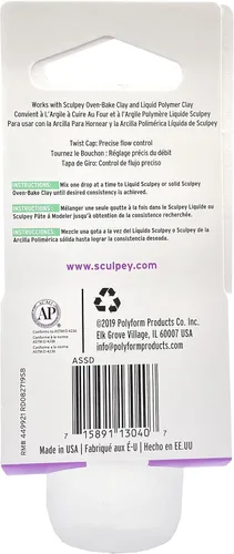 Vista 2 de Polyform Sculpey Clay Suavizante y diluyente de 1 onza (paquete de 3) con tapa giratoria para un control de flujo preciso para arcilla