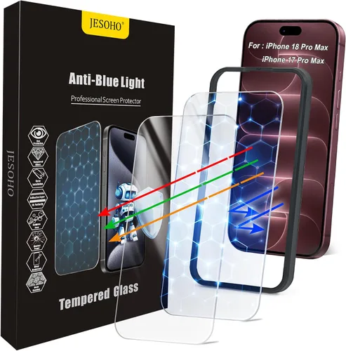 Vista 14 de JESOHO Protector de pantalla para iPhone Air, 6.5 pulgadas, paquete de 2