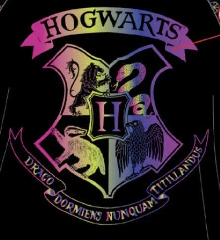 Vista 6 de Harry Potter Camisón raglán con holograma arcoíris Hogwarts para niñas
