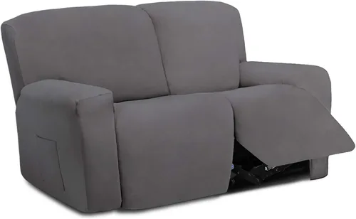 Vista 30 de Easy-Going Funda elástica de microfibra extragrande para sofá biplaza reclinable seccional, suave vellón ajustable a tu sofá de 2 cuerpos, lavable