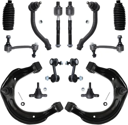 Vista 103 de Detroit Axle - Kit de suspensión RWD Front End de 16 piezas para Chrysler 300 Dodge Charger Challenger 11-14, 6 brazos de control, 4 barras