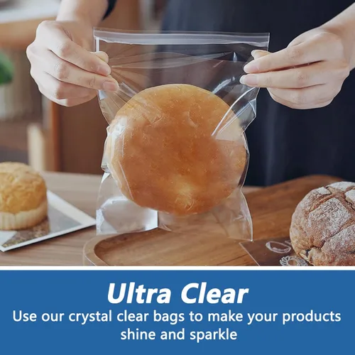 Vista 4 de Bolsas de celofán transparente de 9 x 12 pulgadas (500 unidades) - Bolsas de polietileno de plástico para violonchelo autoadhesivas- para documentos