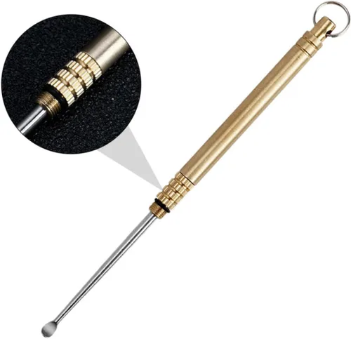 Vista 9 de 3 unidades de cucharas de aleación de titanio para tapones para los oídos para limpiadores de oídos, accesorios de limpieza, herramientas de acero