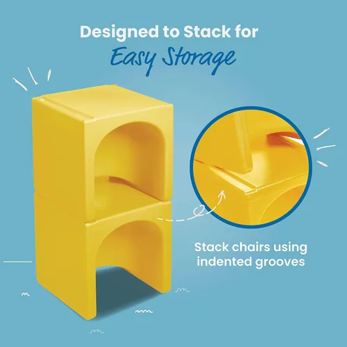 Vista 112 de ECR4Kids Tri-Me 3 en 1 silla cubo, muebles para niños, color azul polvo