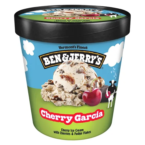 Vista 4 de Ben & Jerry's Cherry Garcia Helado Pinta Sin OGM 16 oz