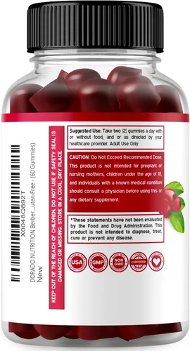 Vista 7 de Calostro (120 cápsulas) Suplemento de cápsulas de calostro bovino y gomitas de berberina con canela de Ceilán (60 gomitas) Suplemento masticable sin