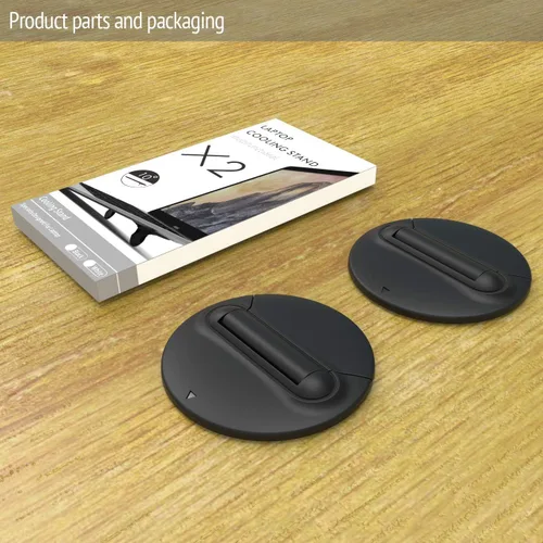 Vista 8 de Soporte portátil para computadora portátil para escritorio, plegable, invisible, elevador de laptop, ligero, universal, ventilado, soporte